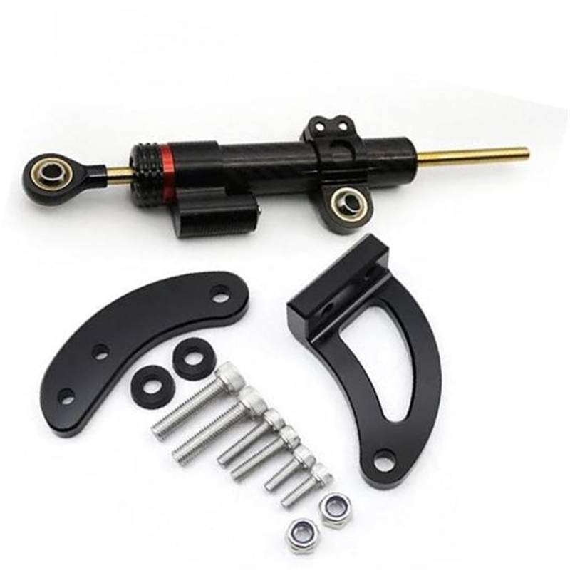HUVNEXA Elektroroller-Carbon-Lenkungsdämpfer-Halterungs-Montagesatz, for KAABO, Mantis King GT Lenkungsdämpfer für Elektroroller(Black C5) von HUVNEXA