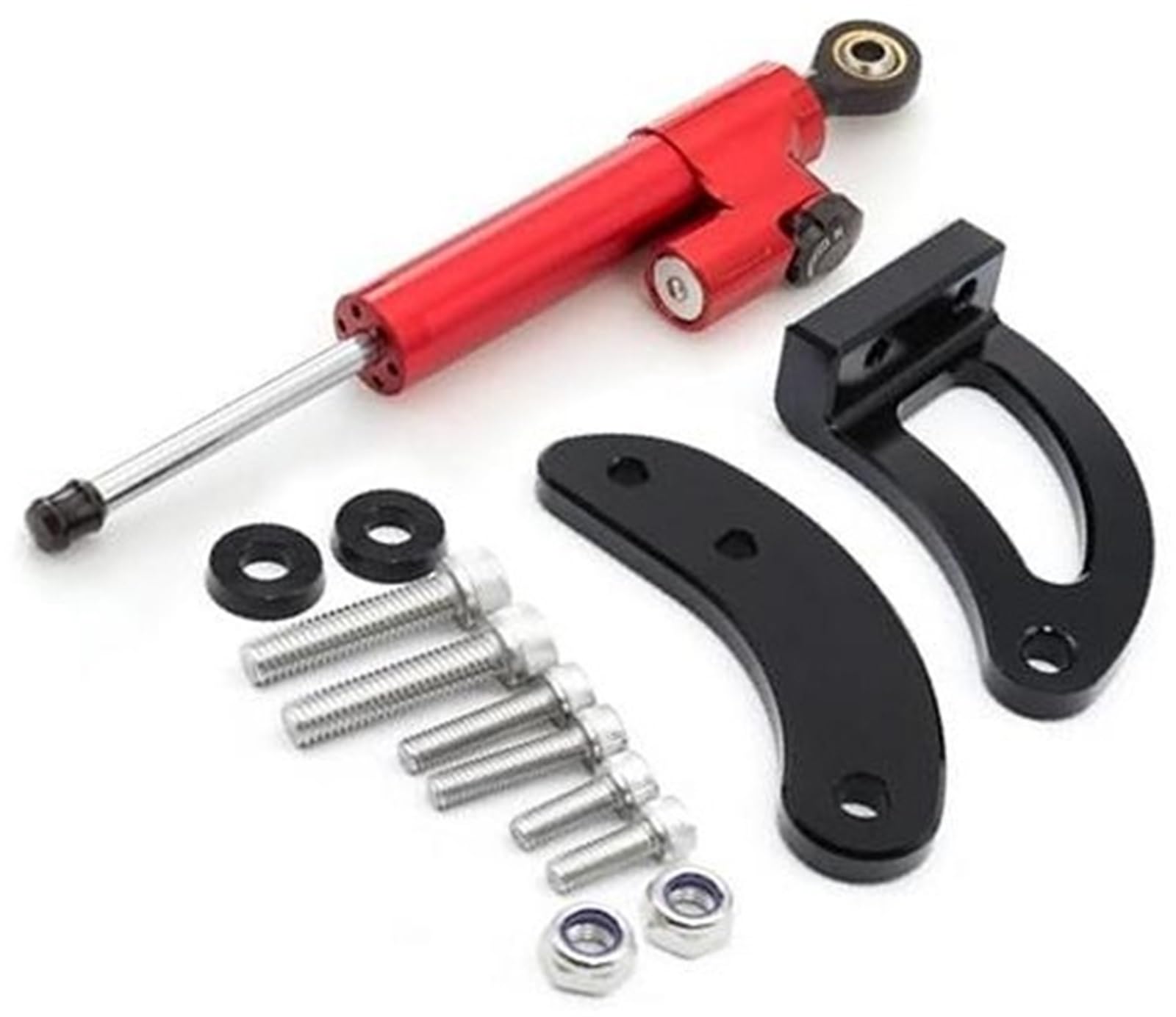 HUVNEXA Elektroroller-Carbon-Lenkungsdämpfer-Halterungs-Montagesatz, for KAABO, Mantis King GT Lenkungsdämpfer für Elektroroller(Black D6) von HUVNEXA