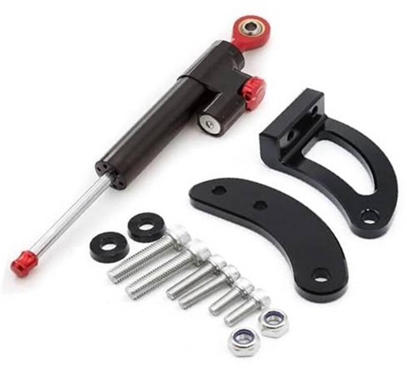 HUVNEXA Elektroroller-Carbon-Lenkungsdämpfer-Halterungs-Montagesatz, for KAABO, Mantis King GT Lenkungsdämpfer für Elektroroller(Black E7) von HUVNEXA