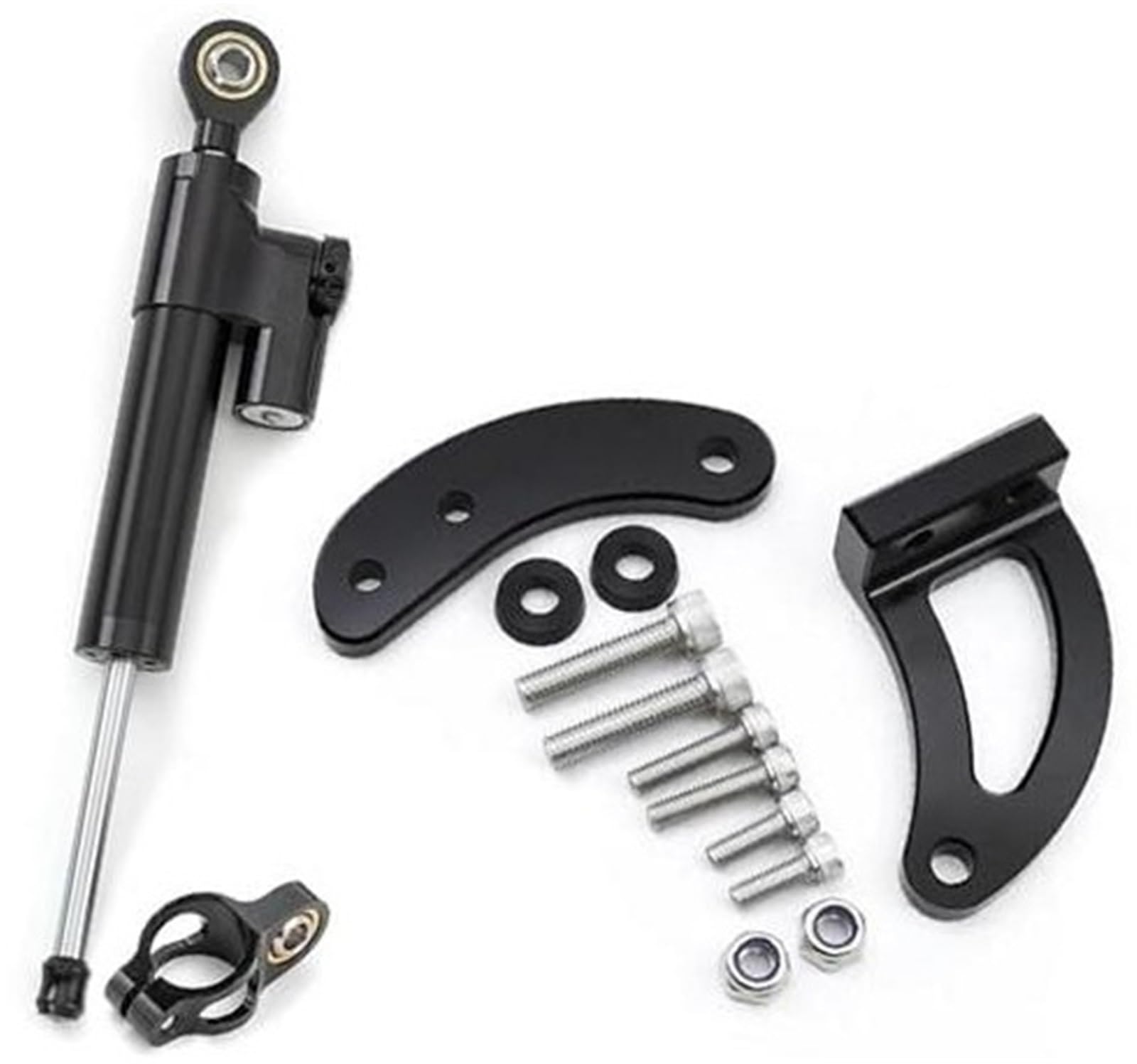 HUVNEXA Elektroroller-Dämpferhalterungs-Montagesatz, for KAABO, Mantis King GT Lenkungsdämpfer für Elektroroller(Black T A3) von HUVNEXA