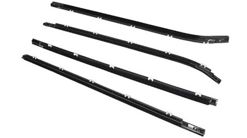 HUVNEXA Fenstertürdichtungen, 4 Stück/Satz, Schwarze Autotür-Fensterglas-Dichtungsstreifen, for Hyundai, for i30 2008 2009 2010 2011 Dichtungsstreifen für Autotürfenster von HUVNEXA