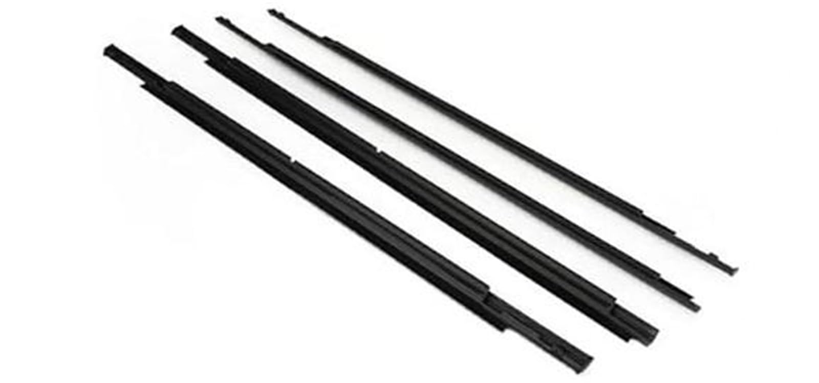 HUVNEXA Fenstertürdichtungen, 4-teilig/Satz Autofenster-Dichtungsstreifen, Seitentür-Zierleiste, Dichtung, for Mitsubishi, for Outlander 2013-2018 Dichtungsstreifen für Autotürfenster(Black) von HUVNEXA