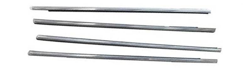 HUVNEXA Fenstertürdichtungen, 4-teilig/Satz Autofenster-Dichtungsstreifen, Seitentür-Zierleiste, Dichtung, for Mitsubishi, for Outlander 2013-2018 Dichtungsstreifen für Autotürfenster(Black Chrome) von HUVNEXA