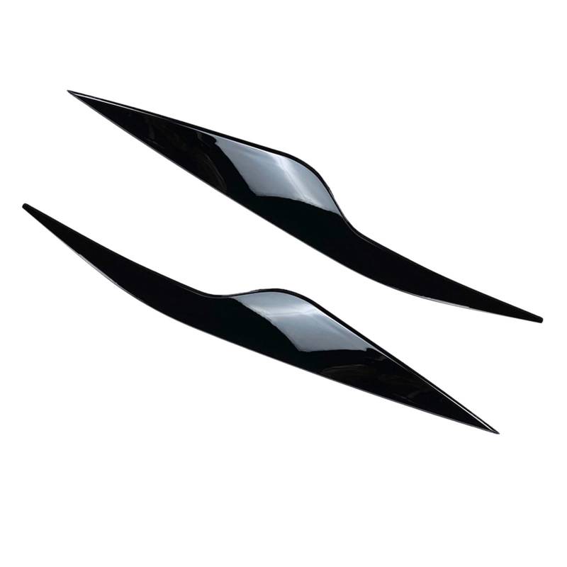 HUVNEXA For Ford, for Focus 2 MK2 2.5 Carbon-Außenabdeckung, Auto-Styling-Zubehör 2008–2011, 2 Stück ABS-Scheinwerfer, Augenbrauen, Augenbrauen, Augenlider, Scheinwerfer Autoscheinwerferaufkleber(Glos von HUVNEXA