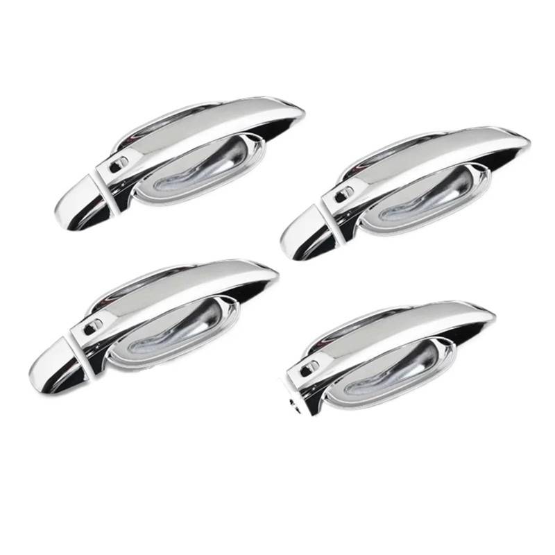 HUVNEXA Glänzend schwarz verchromter Aufkleber for die Türgriffabdeckung, for, A4 B8 Q5 Q3, Styling, Autozubehör Abdeckung für Außentürgriffe(Silver Handle-Bowl) von HUVNEXA