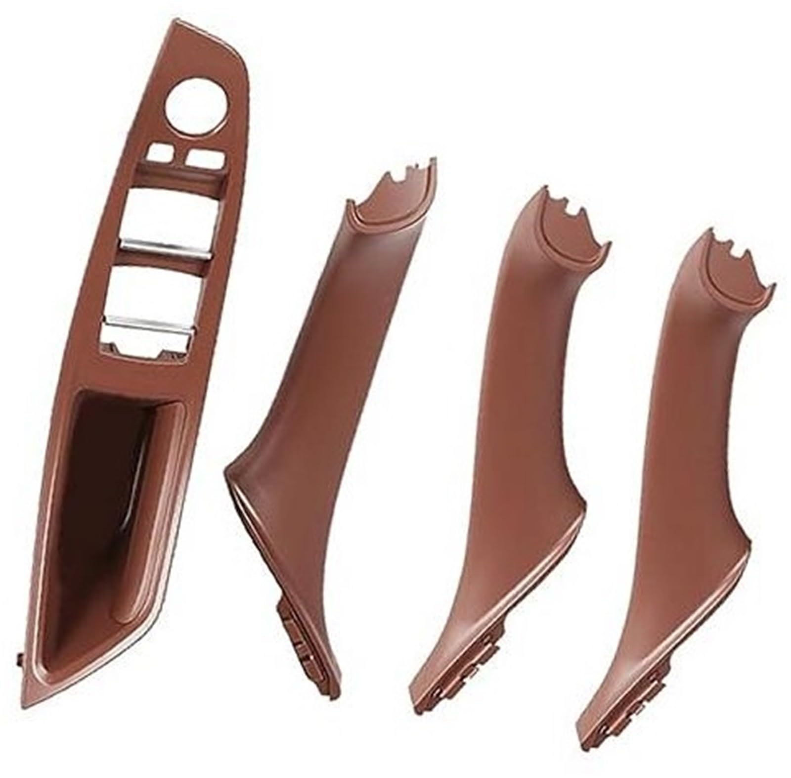 HUVNEXA Innengriff Innentür Armlehne Panel Pull Trim Cover, for, 5er F10 F11 Rot Braun Beige Schwarz Linkslenker LHD Türgriff für den Autoinnenraum(Red-Brown-4pcs) von HUVNEXA