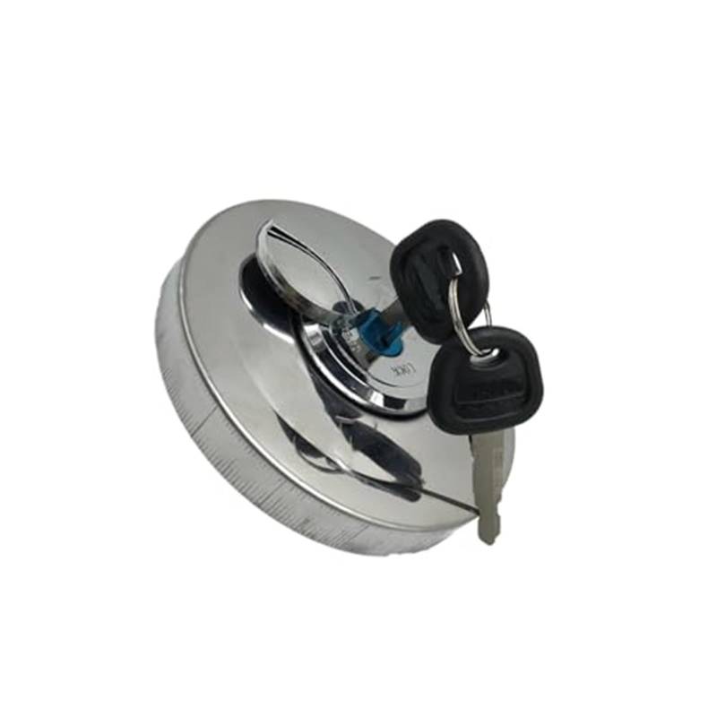 HUVNEXA Kompatibel for SANY SY SY55 65 75 135 215 235-8-9 Baggermaschine Vollautoöl Tankdeckel Tankdeckel Schlüsselabdeckung Baggerteile (Gelb) Diesel-Tankdeckel für Bagger(Silver) von HUVNEXA