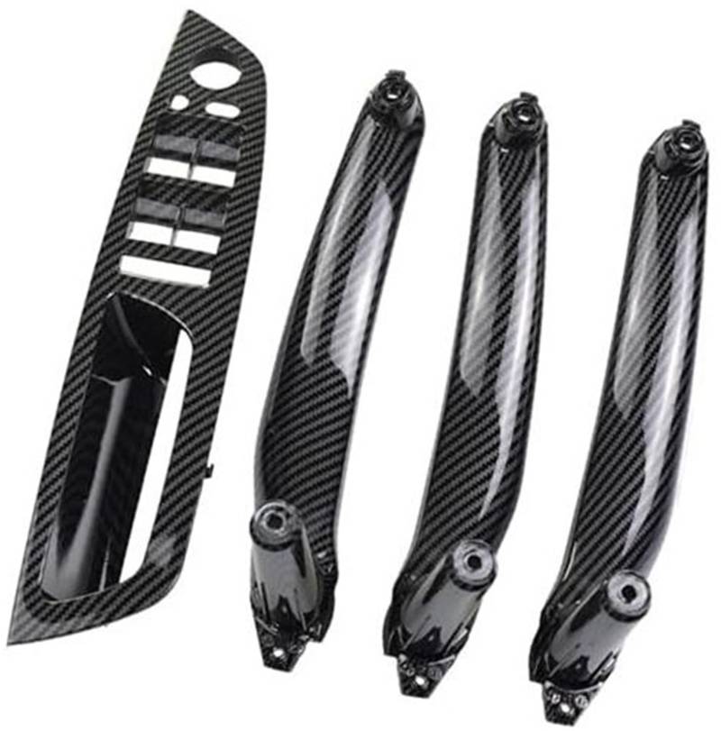 HUVNEXA Linke rechte Seite Innenarmlehne Türverkleidung Griff Zugverkleidungsabdeckung, for, E70 X5 E71 X6 Türgriff für den Autoinnenraum(Black-4pcs) von HUVNEXA