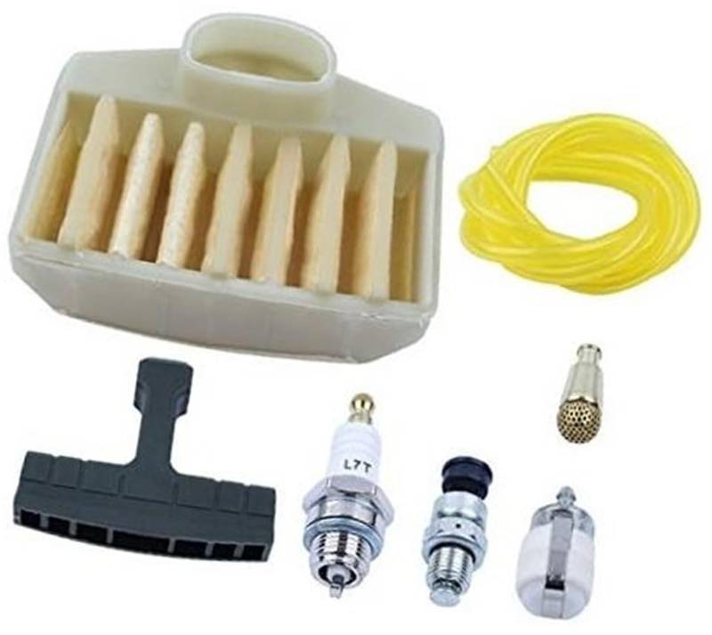 HUVNEXA Luftfilter Kraftstoffleitung Zündkerze Dekompressionsventil Service-Kit, for Husqvarna, 362 365 371 372 Kettensägenteile Rasenmäher-Zündkerze von HUVNEXA