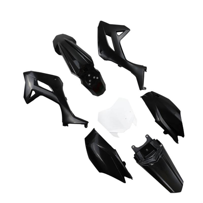 HUVNEXA Motorrad Geändert Teile CRF 50 Verkleidung Körper Abdeckung Dirt Pit Bike Kunststoff Kotflügel Kit for CRF50 2022 Off Road Motocross(Black) von HUVNEXA