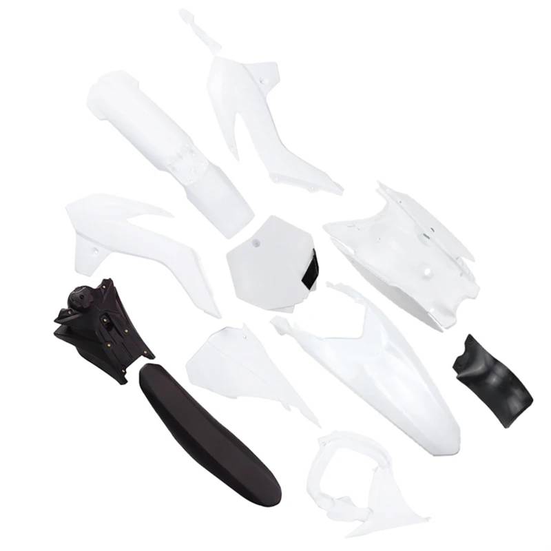 HUVNEXA Motorrad Kunststoff Abdeckung Verkleidung Körper Kunststoff Abdeckung Kit Mit Kraftstoff Tank KT 85 Dirt Bike Pit BIK KT85 Motocross(White) von HUVNEXA