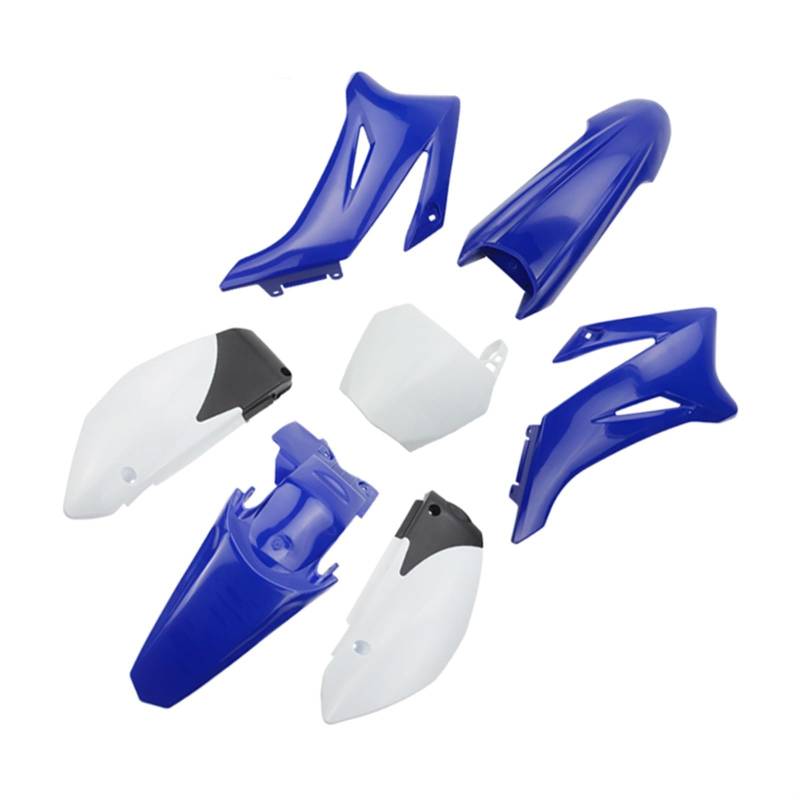 HUVNEXA Motorrad Kunststoff Abdeckung Verkleidung Körper Kunststoff Abdeckung Kit Set TTR110 Dirt Bike Pit BIK Motocross(Blue White) von HUVNEXA