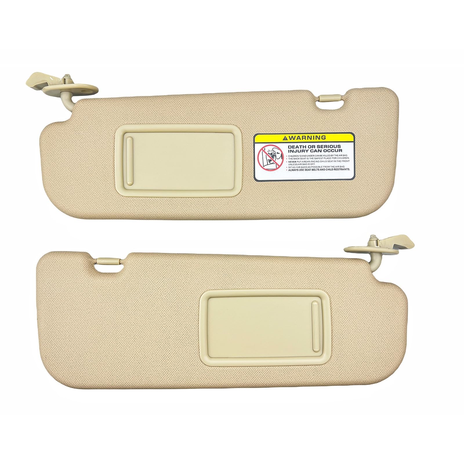 HUVNEXA Paar Sonnenblende ohne Licht, for Hyundai, for Elantra, 2011 2012 2013 2014 2015, ersetzt 852103X000TX Windschutzscheiben-Sonnenschutz Auto-Sonnenblende(Beige) von HUVNEXA