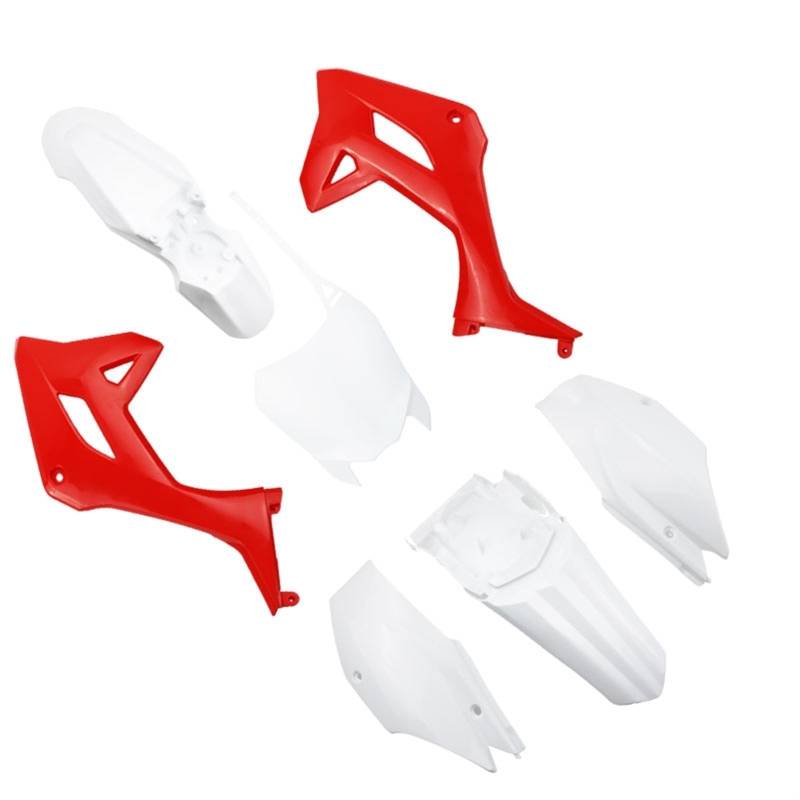 HUVNEXA Pit Dirt Bike Kunststoff Verkleidung Kit Motorrad Körper Abdeckung Set Kotflügel CRF110 CRF 110 Endure Schutz Zubehör(White-red) von HUVNEXA