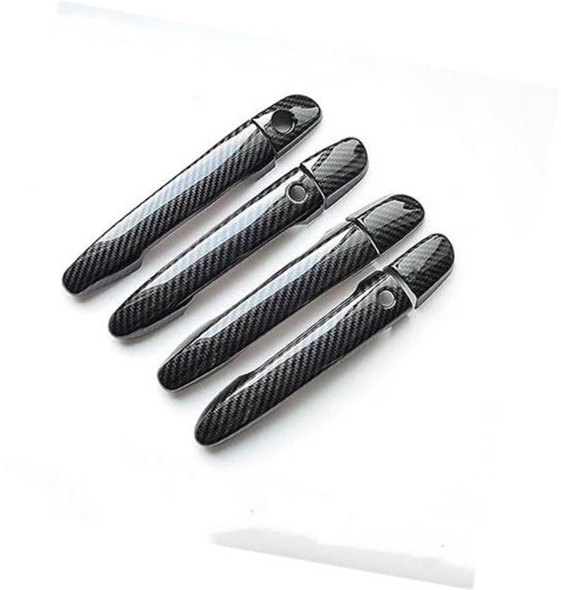 HUVNEXA Rechtslenker, for Mazda, 6 2010–2019, Kohlefaser-Autotürgriffabdeckung Autotürgriffabdeckung(Black 1 Keyhole 2 Buttons) von HUVNEXA