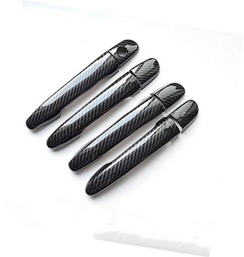 HUVNEXA Rechtslenker, for Mazda, CX-8 CX8 CX 8 2019 2020 Kohlefaser-Autotürgriffabdeckung Autotürgriffabdeckung(Black 1 Keyhole 0 Button) von HUVNEXA