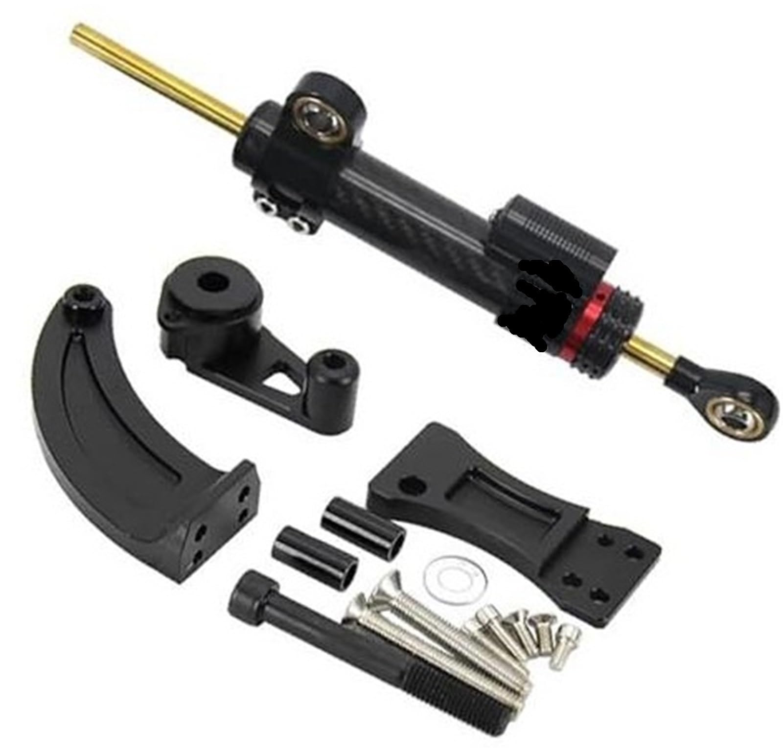 HUVNEXA Richtungslenkungsdämpfer-Halterungssatz, for Dualtron, Spider Raptor2 Eagel Pro Elektroroller-Montage Lenkungsdämpfer für Elektroroller(Black Damper Bracket Kit C2.) von HUVNEXA