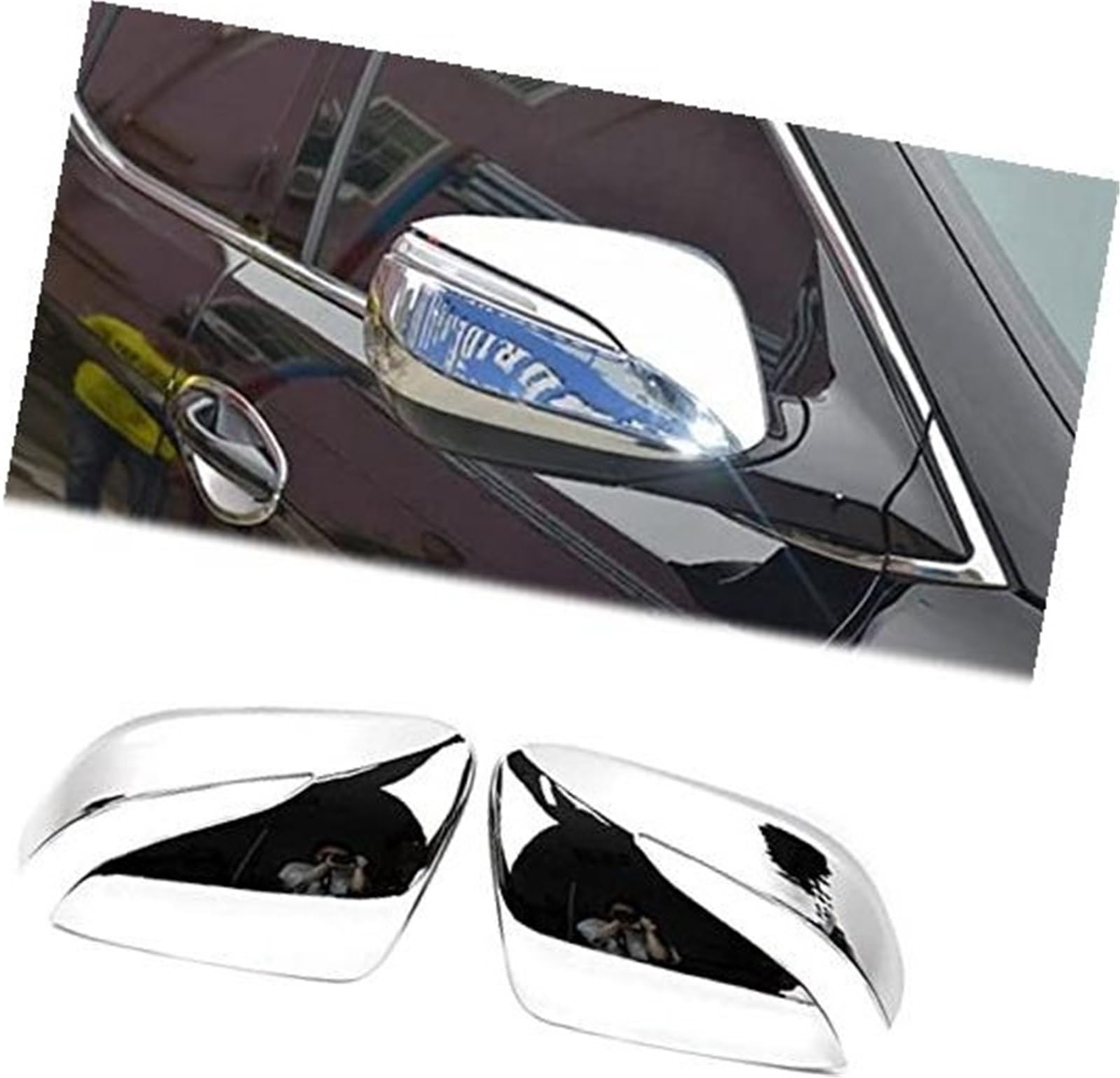 HUVNEXA Rückspiegel-Seitenspiegelabdeckung, for Hyundai, Santa Fe Sport 2013 2014 2015 2016 2017 2018, Außenformteil, ABS-Chrom-Zierleiste Auto-Außenspiegelabdeckung HUVNEXA Rückspiegel-Seitenspiegelabdeckung, for Hyundai, Santa Fe Sport 2013 2014 2015 2016 2017 2018, Außenformteil, ABS-Chrom-Zierleiste Auto-Außenspiegelabdeckung von HUVNEXA