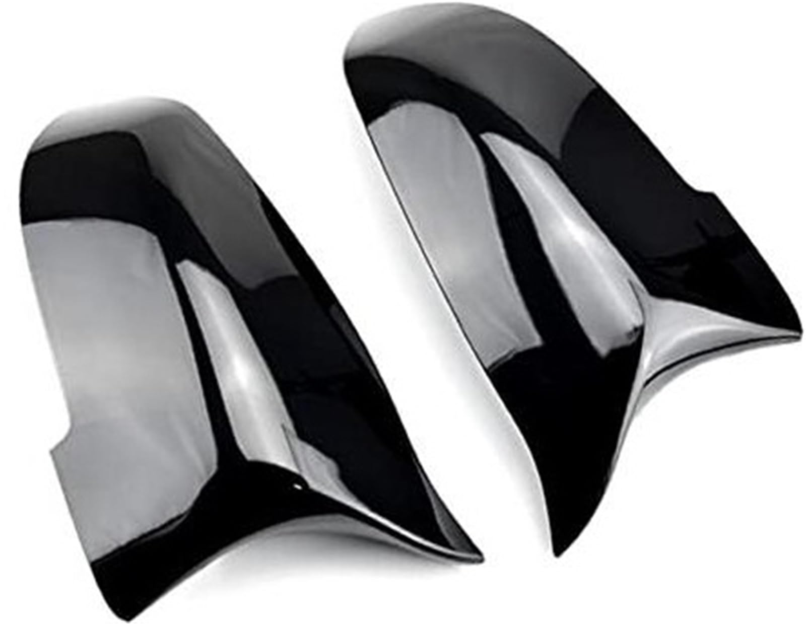 HUVNEXA Rückspiegelabdeckung Flügelseite Rückspiegelkappe, for, 5er F10 F11 F18 LCI 2014-2017 Auto-Tuning-Zubehör Auto-Außenspiegelabdeckung(Black Glossy Black) von HUVNEXA