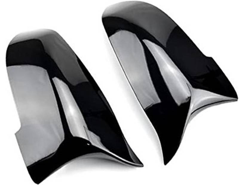 HUVNEXA Rückspiegelabdeckung Flügelseite Rückspiegelkappe, for, 5er F10 F11 F18 LCI 2014-2017 Auto-Tuning-Zubehör Auto-Außenspiegelabdeckung(Black Glossy Black) von HUVNEXA