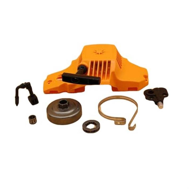 HUVNEXA Rückstoß Rücklauf Pull Starter Kupplungstrommel Kettenrad Felge Ölpumpe Bremsbandlager, for Partner, 350 351 Kettensägenteile Rücklaufstarter für Rasenmäher von HUVNEXA