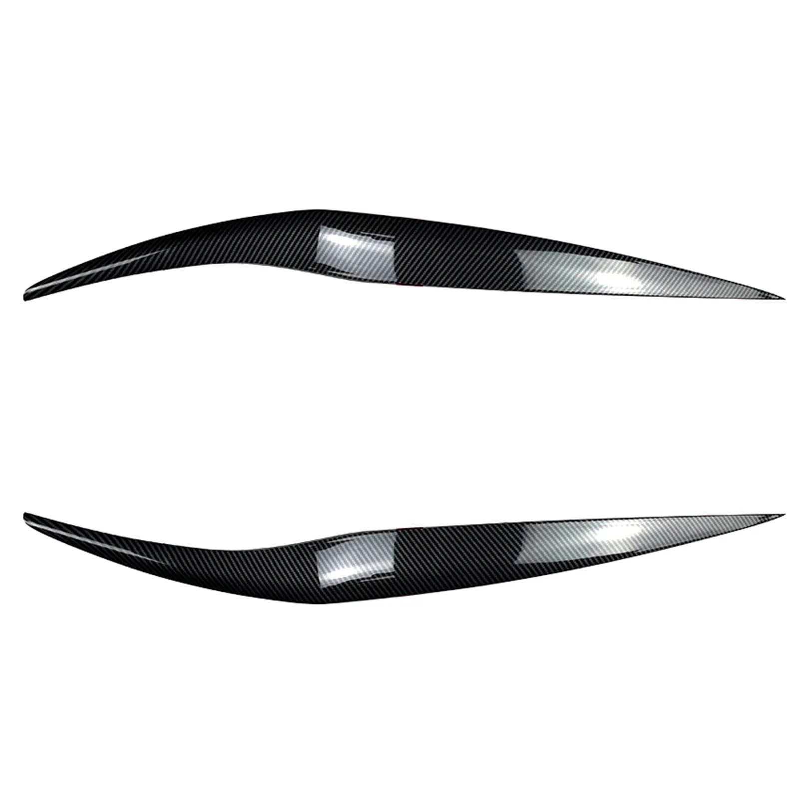 HUVNEXA Scheinwerfer Augenbraue Scheinwerfer Augenlid Trim, for Ford, for Fiesta MK6.5 2013 2014 2015 2016 2017 Front Kopf Licht Lampe Abdeckung Stirn Aufkleber Autoscheinwerferaufkleber(Carbon Fiber von HUVNEXA