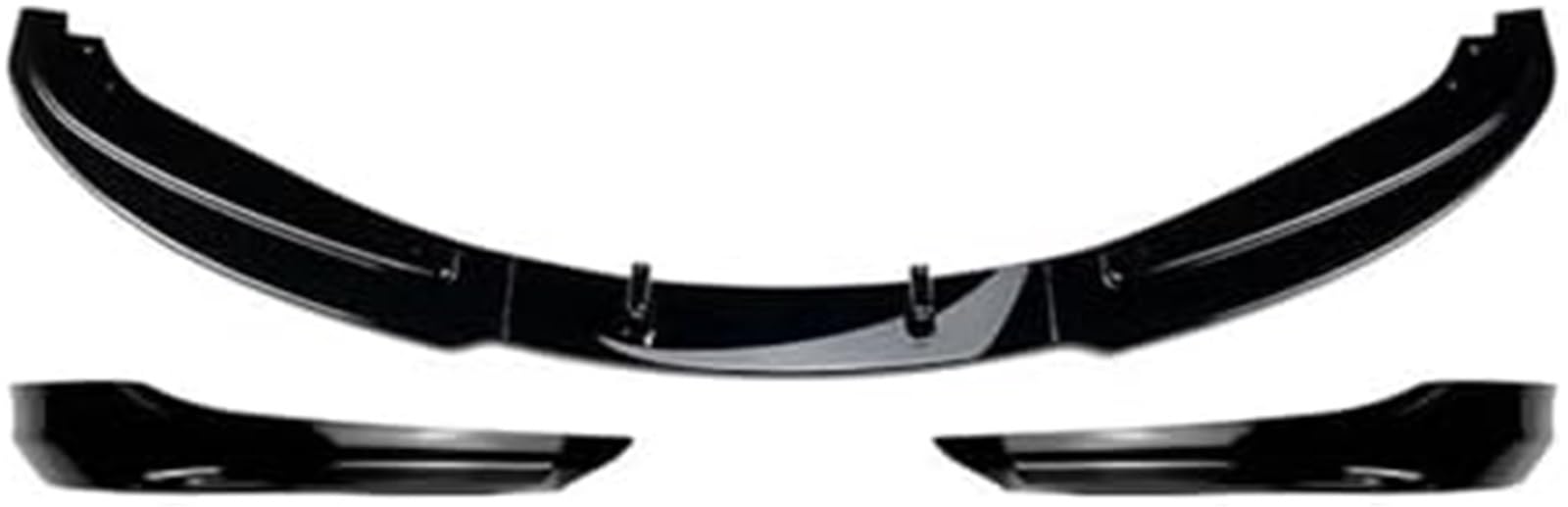 HUVNEXA Splitter Auto Frontstoßstange Lip Body Kit Spoiler Splitter Stoßstange Canard Lip Splitter, for BMW, 3er E90 E91 LCI Facelift 2007-2012 Lip Splitter(A Carbon Look)(Black C Black) von HUVNEXA