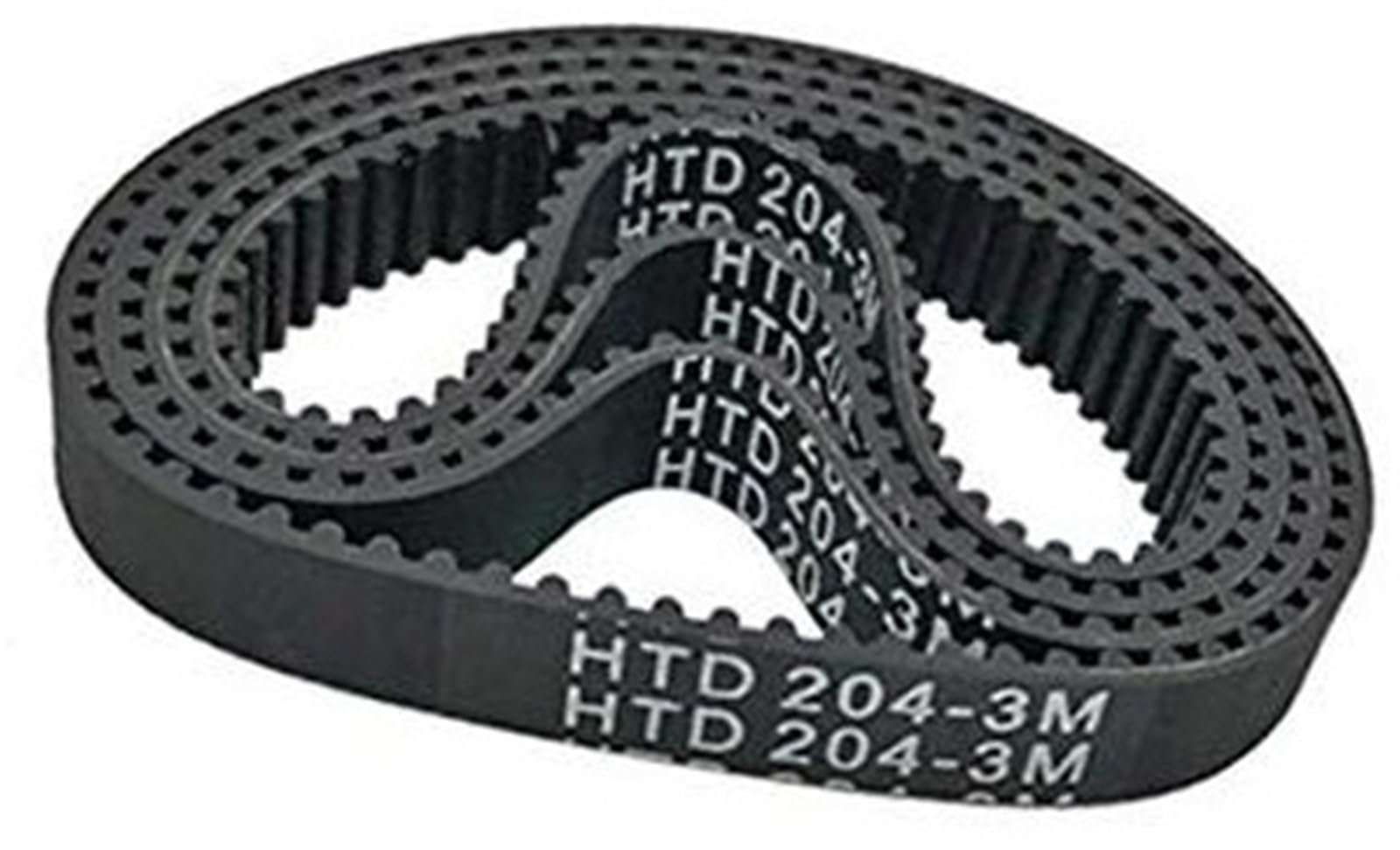 HUVNEXA Synchronriemen, 204/207/210/213/216/219/222/225 mm, Breite 9/10/15 mm, Gummi-Zahnriemen, geschlossene Schleife, Teilung 3 mm, genaue Größe Zahnriemen für 3D-Drucker(Black Length 204mm) von HUVNEXA