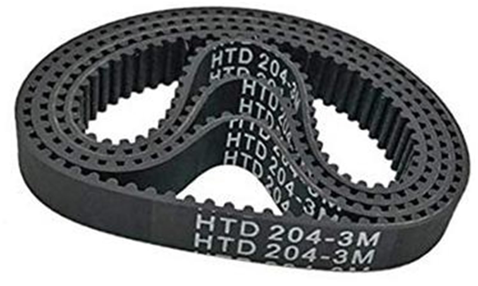 HUVNEXA Synchronriemen, 204/207/210/213/216/219/222/225 mm, Breite 9/10/15 mm, Gummi-Zahnriemen, geschlossene Schleife, Teilung 3 mm, genaue Größe Zahnriemen für 3D-Drucker(Black Length 216mm) von HUVNEXA