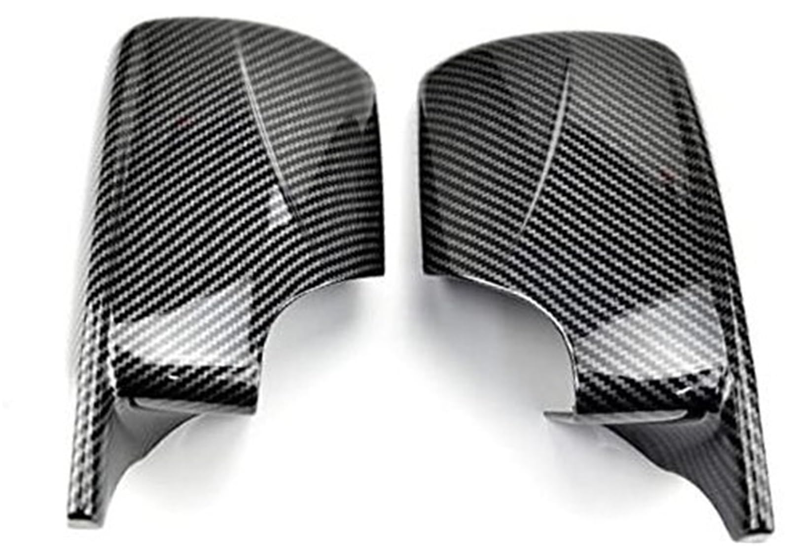 HUVNEXA Tür-Rückspiegelabdeckung, for, E46 E39 4-Türer 3er-Serie 1998–2005, Kappenseite, schwarz, 2021 M3 M4-Stil Auto-Außenspiegelabdeckung(Black Carbon Fiber Look) von HUVNEXA