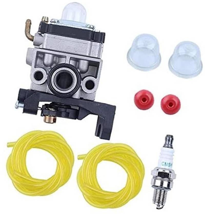 HUVNEXA Vergaser mit Kraftstoffleitung, Zündkerze, for GX25 GX35 GX 25 35 HHT35 HHT35S FG110 Trimmermäher, Motor-Freischneider, Vergaser ersetzt 16100-Z0Z-034 Rasenmäher-Zündkerze von HUVNEXA