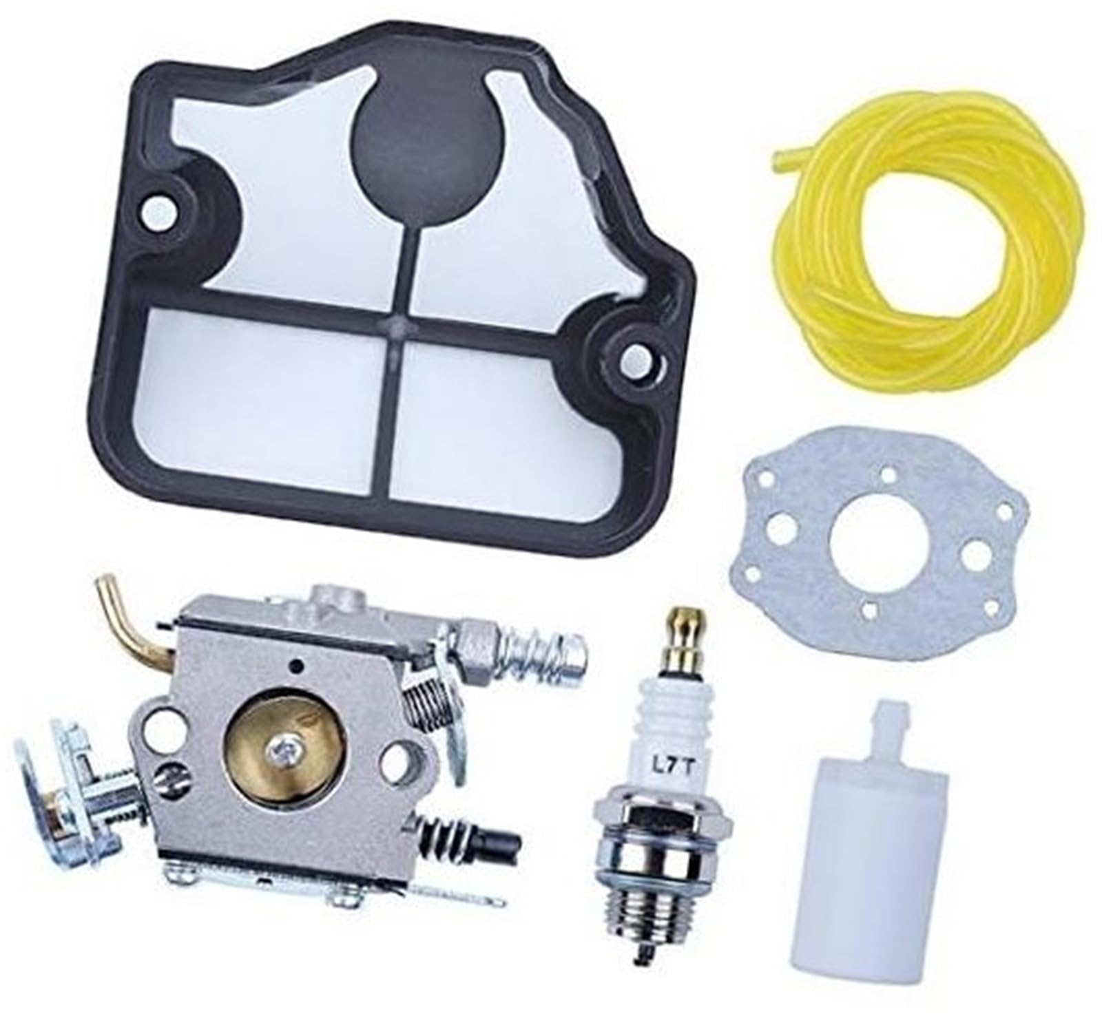 HUVNEXA Vergaserdichtung, Luft-Kraftstofffilter, 60-cm-Leitung, Zündkerzensatz, for Husqvarna, 36 41 136 136LE 137 137E 141 141LE 142 142E Kettensäge Rasenmäher-Zündkerze HUVNEXA Vergaserdichtung, Luft-Kraftstofffilter, 60-cm-Leitung, Zündkerzensatz, for Husqvarna, 36 41 136 136LE 137 137E 141 141LE 142 142E Kettensäge Rasenmäher-Zündkerze von HUVNEXA