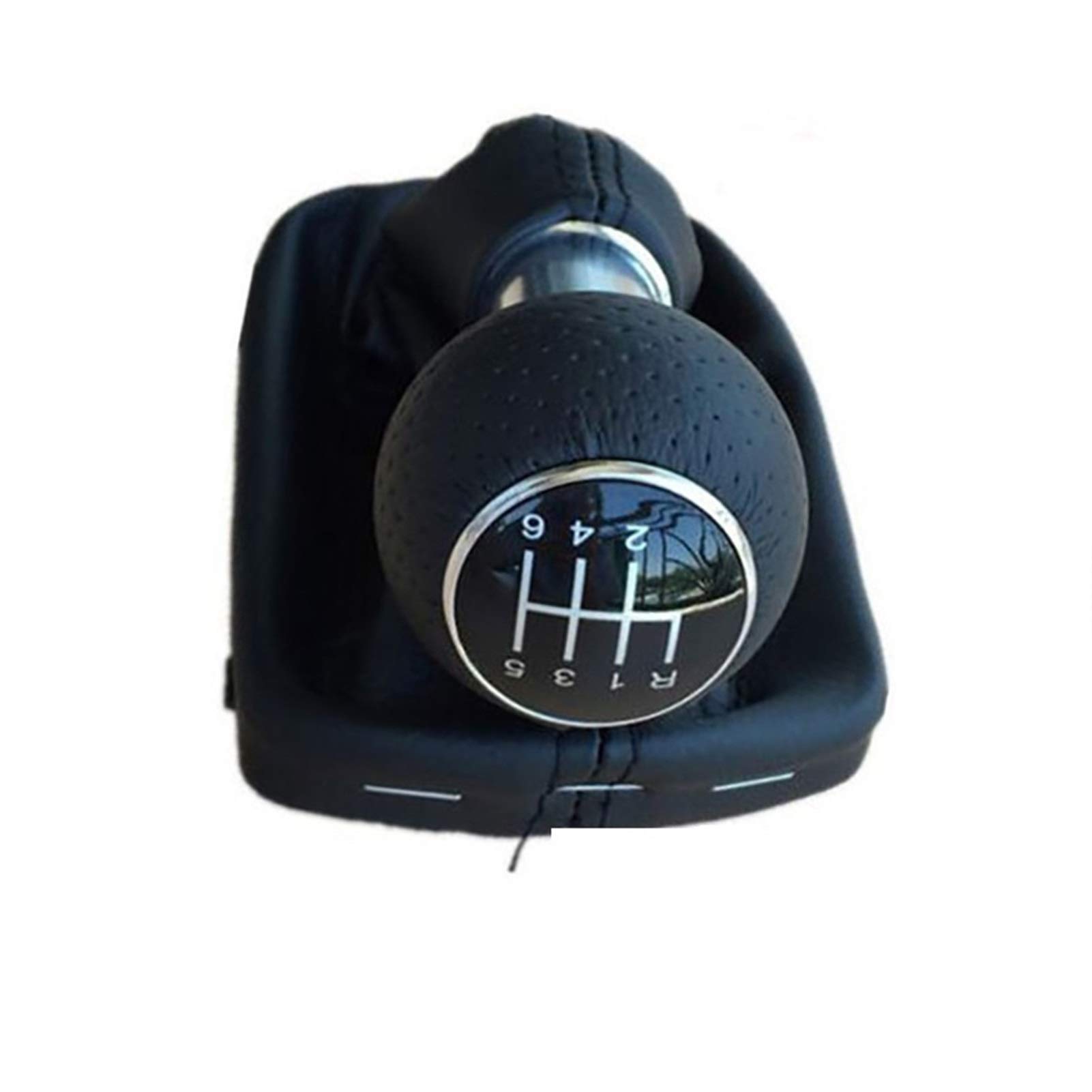 HUVNEXA for, A3 8L 2000 2001 2002 2003, Leder-Schalthebelmanschetten, 5-Gang-6-Gang-Handschaltknauf, Schaltknauf Auto-Schaltknauf(YH326 R123456 23mm) von HUVNEXA