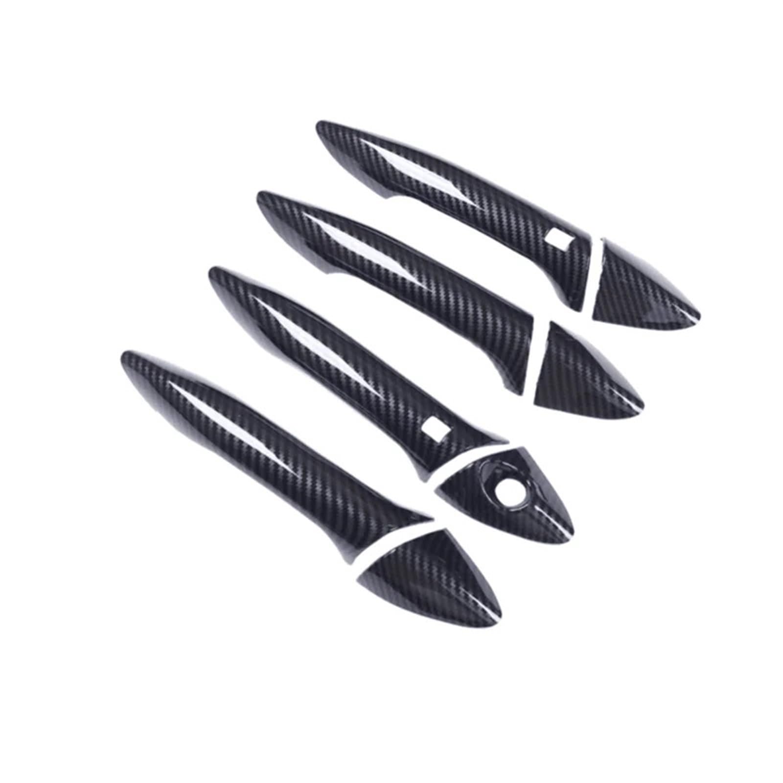 HUVNEXA for, for Hyundai, I30 2012 2013 2014 2015 2016 Chrom-Kohlefaser-Autotürgriffabdeckung Zierleistensatz Aufkleber Styling-Zubehör Abdeckung für Außentürgriffe(Carbon 2 Buttons) von HUVNEXA