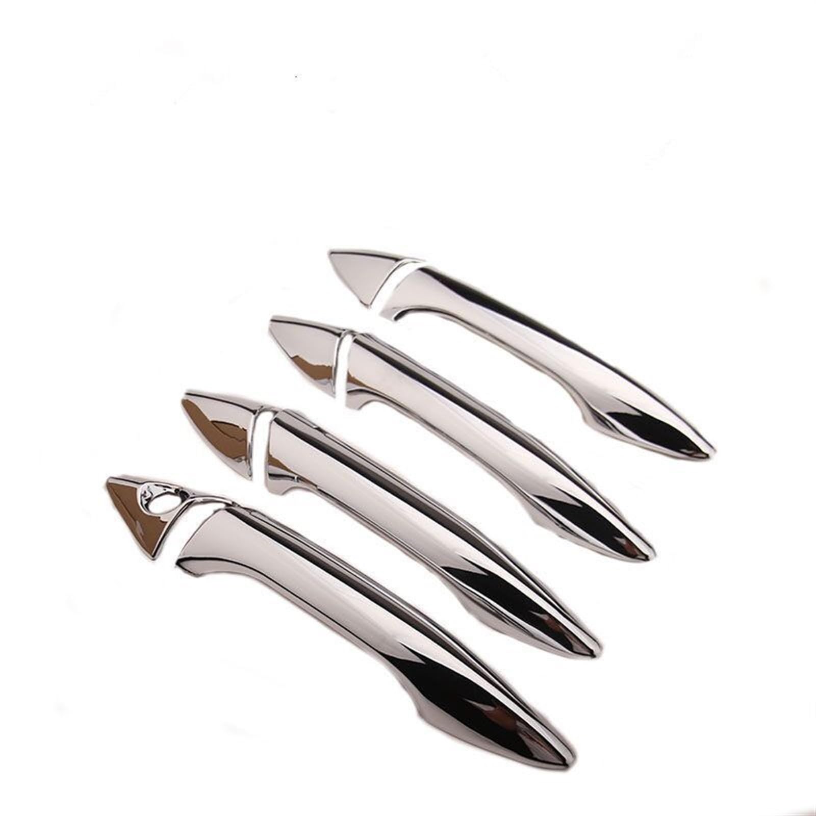 HUVNEXA for, for Hyundai, I30 2012 2013 2014 2015 2016 Chrom-Kohlefaser-Autotürgriffabdeckung Zierleistensatz Aufkleber Styling-Zubehör Abdeckung für Außentürgriffe(Silver no Buttons) von HUVNEXA