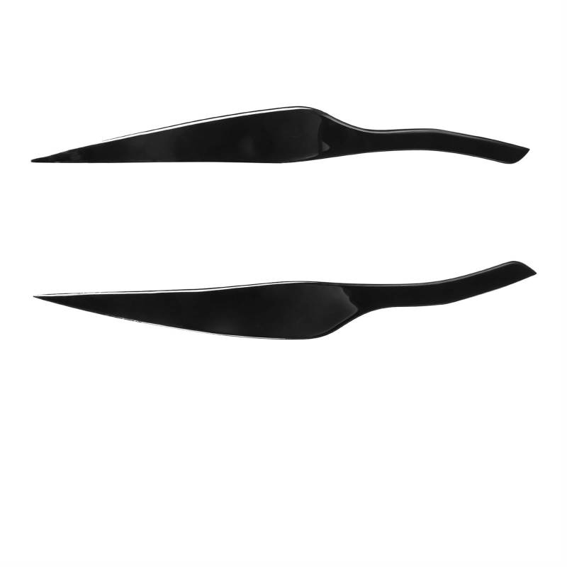 HUVNEXA for 3 Serie E90 2005-2012 Zubehör Glanz Schwarz Auto Front Scheinwerfer Augenbrauen Augenlid Deckel Aufkleber Lampe Abdeckung Trim Autoscheinwerferaufkleber von HUVNEXA