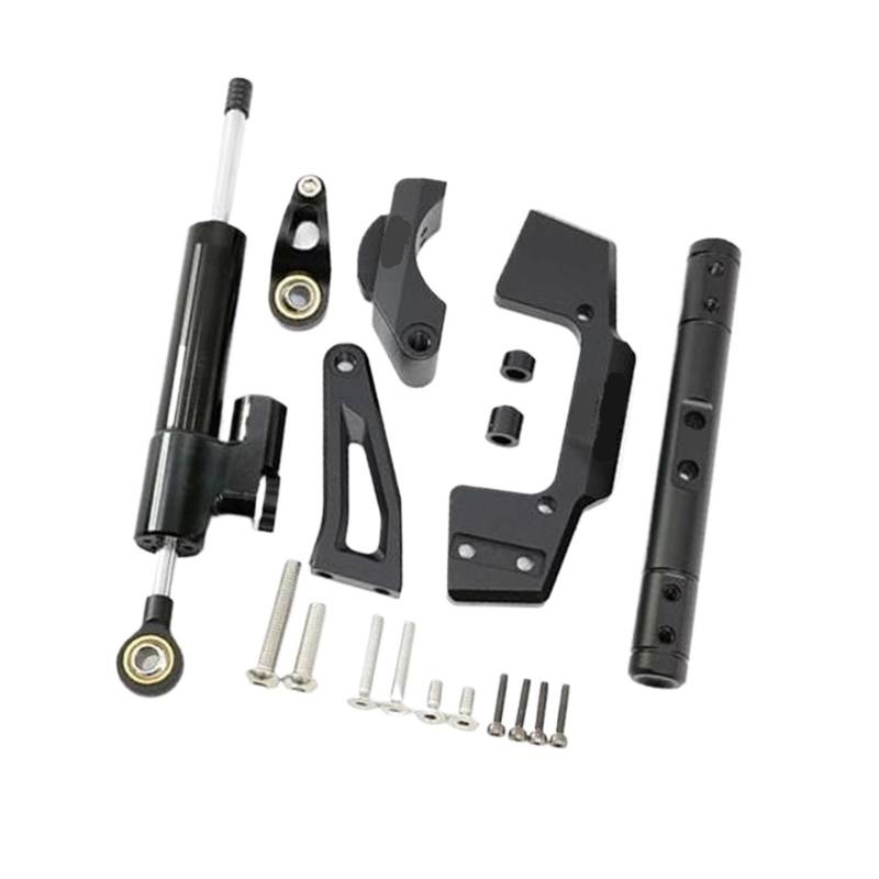 HUVNEXA for Dualtron, Sturm-Elektroroller-Teilehalter, feuchte Kohlefaser-Dämpferbaugruppe Lenkungsdämpfer für Elektroroller(Black 1) von HUVNEXA
