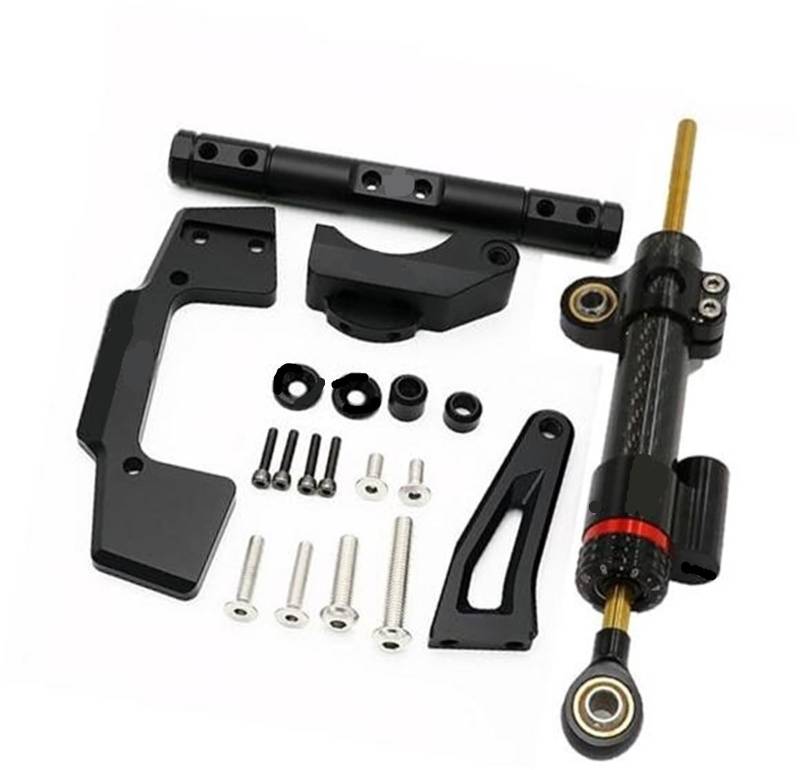 HUVNEXA for Dualtron, Sturm-Elektroroller-Teilehalter, feuchte Kohlefaser-Dämpferbaugruppe Lenkungsdämpfer für Elektroroller(Black D) von HUVNEXA