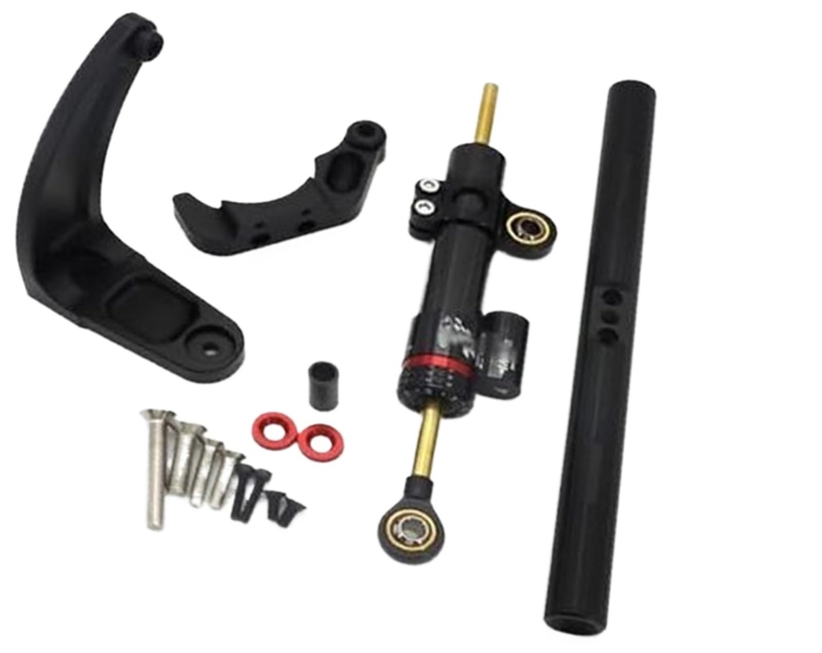 HUVNEXA for Dualtron Victor Thunder, DT3 Elektroroller Carbonfaser-Dämpfer-Montagesatz mit Halterung Lenkungsdämpfer für Elektroroller(Black 1) von HUVNEXA