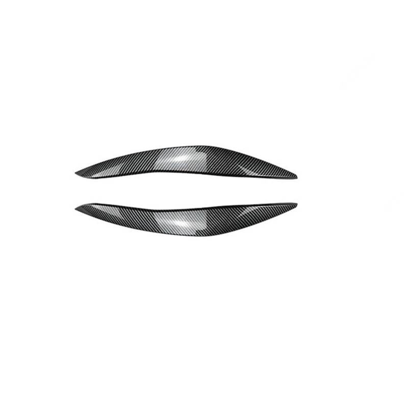 HUVNEXA for F10 F11 5 Series 520i 520d 523i 525d 525i 530i 530d M550i M5 2010-2016 2 Stück ABS Gloss Evil Scheinwerfer Augenbrauen Augenlid Autoscheinwerferaufkleber(Carbon Look Pre-Lci) von HUVNEXA