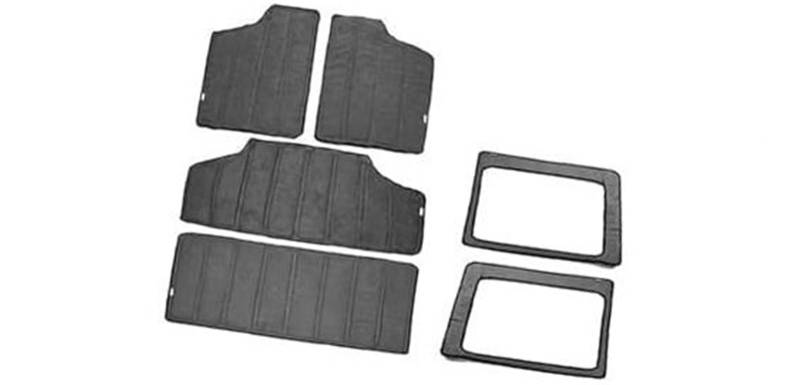 HUVNEXA for Jeep, for Wrangler JK 2012-2017 Autodach Hardtop Wärmedämmung Baumwolle Schall Wärmedämmung Pad Innenausstattung(Black 4 Door 6 Pcs Grey) von HUVNEXA