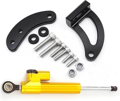 HUVNEXA for KAABO, Mantis King GT Elektroroller Carbon Lenkungsdämpfer Halterung Montageunterstützung Kit Stoßdämpfer Lenkungsdämpfer für Elektroroller(Black G2) von HUVNEXA