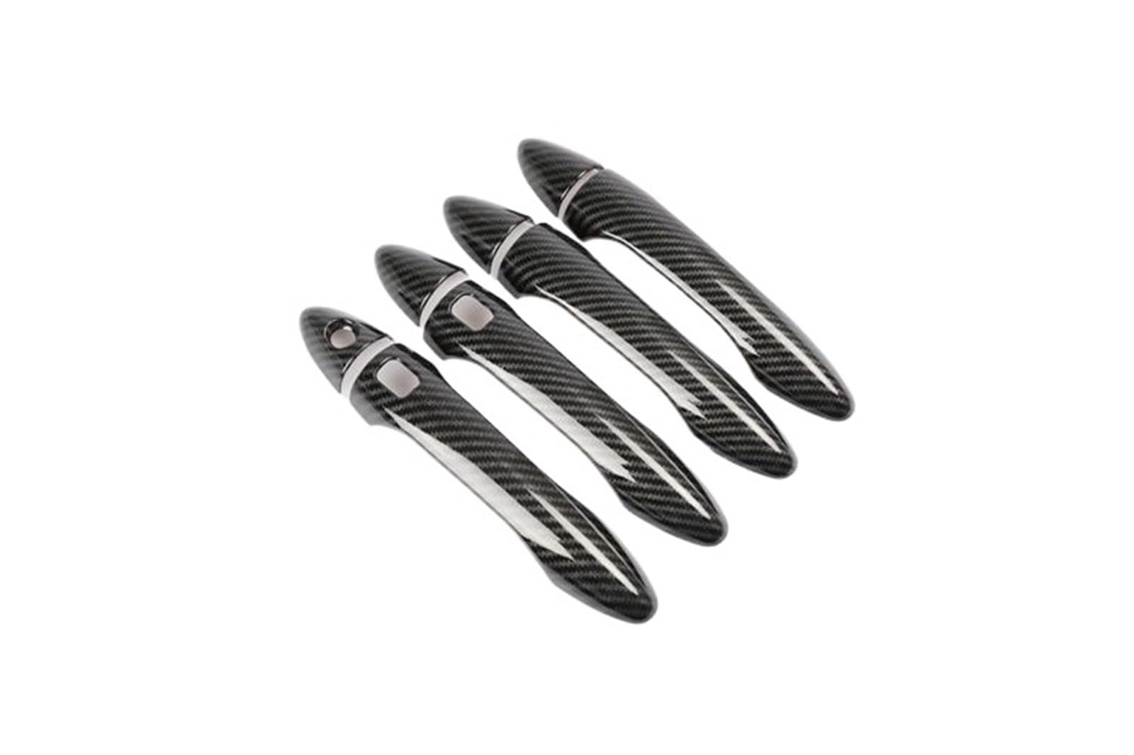 HUVNEXA for Kia, Optima K5 TF MK3 2011 2012 2013 2014 2015, Kohlefaser-Chrom-Autotürgriffabdeckung, Zieraufkleber, Styling-Zubehör Abdeckung für Außentürgriffe(Carbon 2 Button) von HUVNEXA