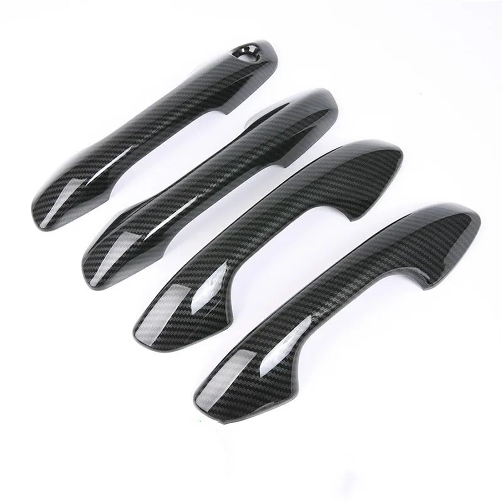 HUVNEXA for Kia, Rio 4 X-line 2017 2018 2019 2020 ABS Chrom Kohlefaser Türgriffabdeckung Zierleisten Autodekoration Styling Zubehör Abdeckung für Außentürgriffe(Carbon Fiber Handle) von HUVNEXA