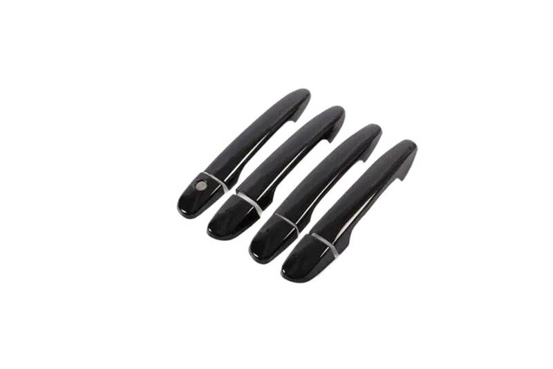 HUVNEXA for Mazda, Cx-5 Cx5 CX 5 2012-2022, glänzendes Schwarzchrom, Autotürgriffabdeckung, Verkleidung, Auto-Styling-Zubehör Abdeckung für Außentürgriffe(Black no Button) von HUVNEXA