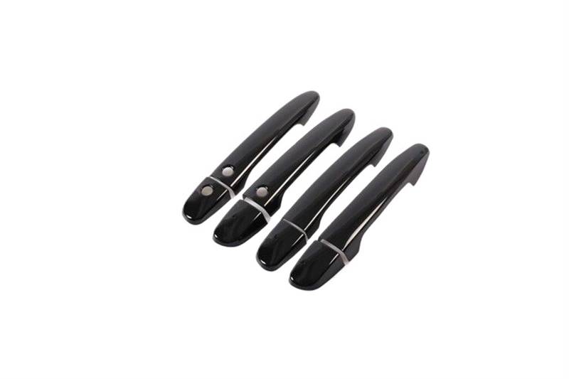 HUVNEXA for Mazda 2 2008-2019, for Mazda 3 2010-2019, for Mazda 6 2007-2019, glänzend schwarzes Chrom, Autotürgriffabdeckung, Zierleiste, Styling-Zubehör Abdeckung für Außentürgriffe(Black 2 Buttons von HUVNEXA