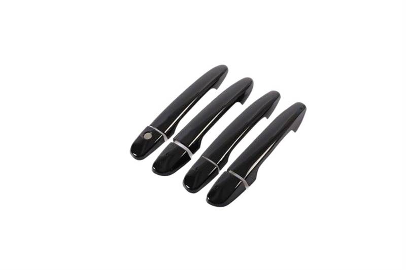 HUVNEXA for Mazda 2 2008-2019, for Mazda 3 2010-2019, for Mazda 6 2007-2019, glänzend schwarzes Chrom, Autotürgriffabdeckung, Zierleiste, Styling-Zubehör Abdeckung für Außentürgriffe(Black no Button von HUVNEXA