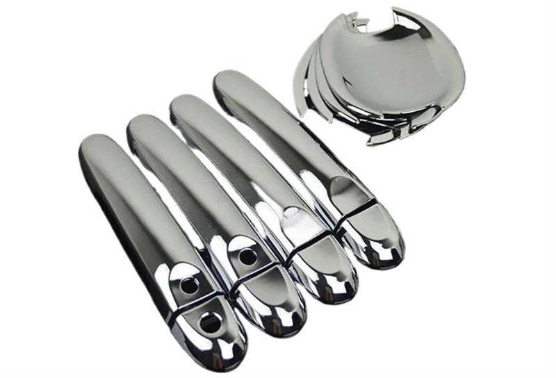 HUVNEXA for Nissan, Versa Tiida 2012-2018, Kohlefaser-Chrom-Autotürgriffabdeckung, Zieraufkleber, Auto-Styling-Zubehör Abdeckung für Außentürgriffe(Handle-Bowl 2 Button) von HUVNEXA