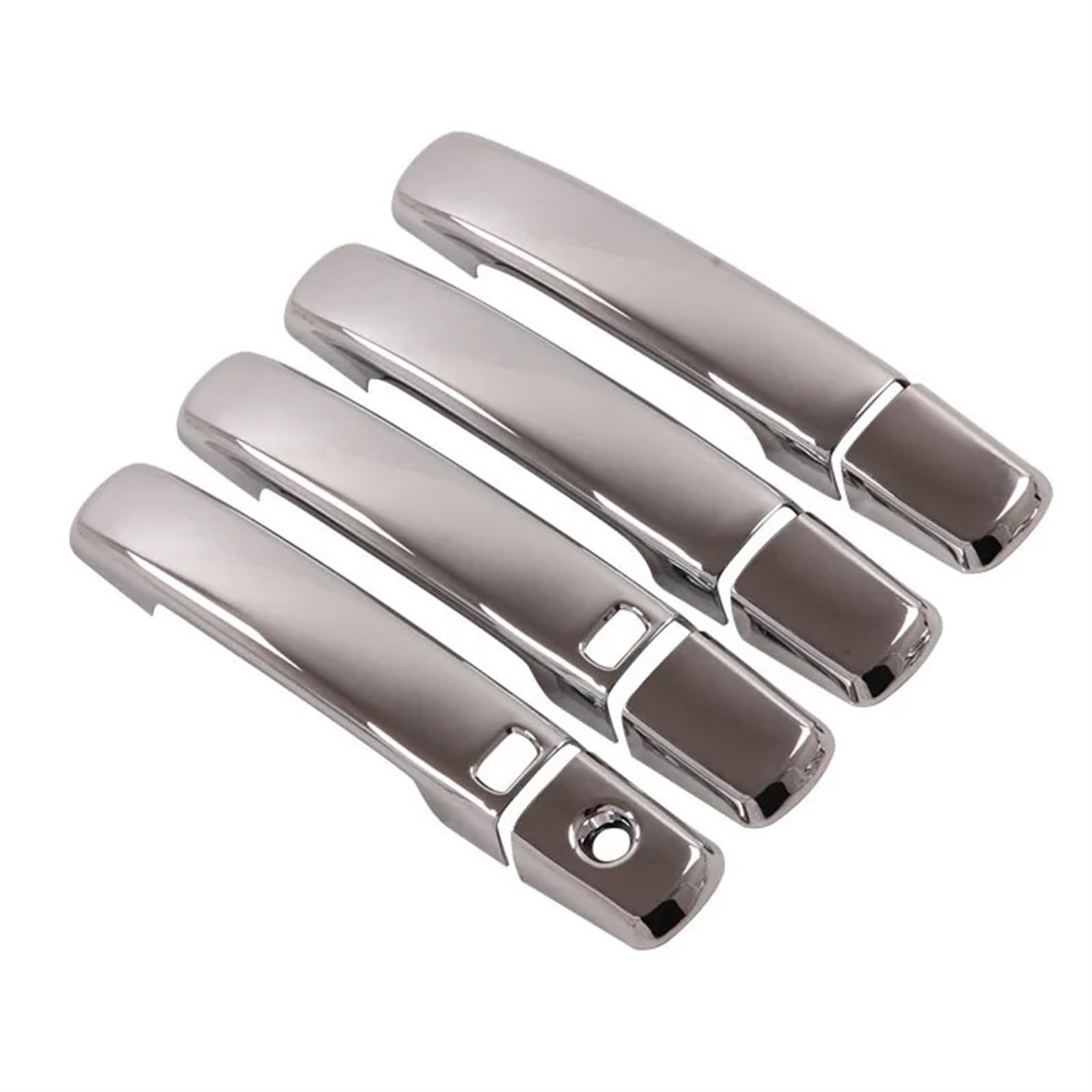 HUVNEXA for Nissan Qashqai J10 2007-2013, glänzendes schwarzes Chrom, Aufkleber for Autotürgriffabdeckungen, Styling-Zubehör Abdeckung für Außentürgriffe(Silver 2 Buttons) von HUVNEXA
