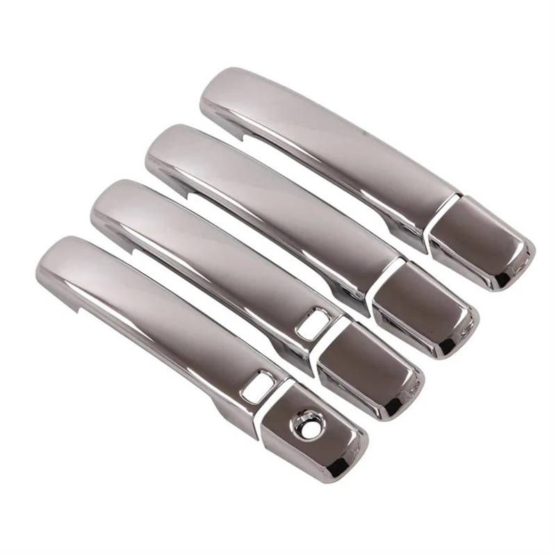 HUVNEXA for Nissan Qashqai J10 2007-2013, glänzendes schwarzes Chrom, Aufkleber for Autotürgriffabdeckungen, Styling-Zubehör Abdeckung für Außentürgriffe(Silver 2 Buttons) von HUVNEXA